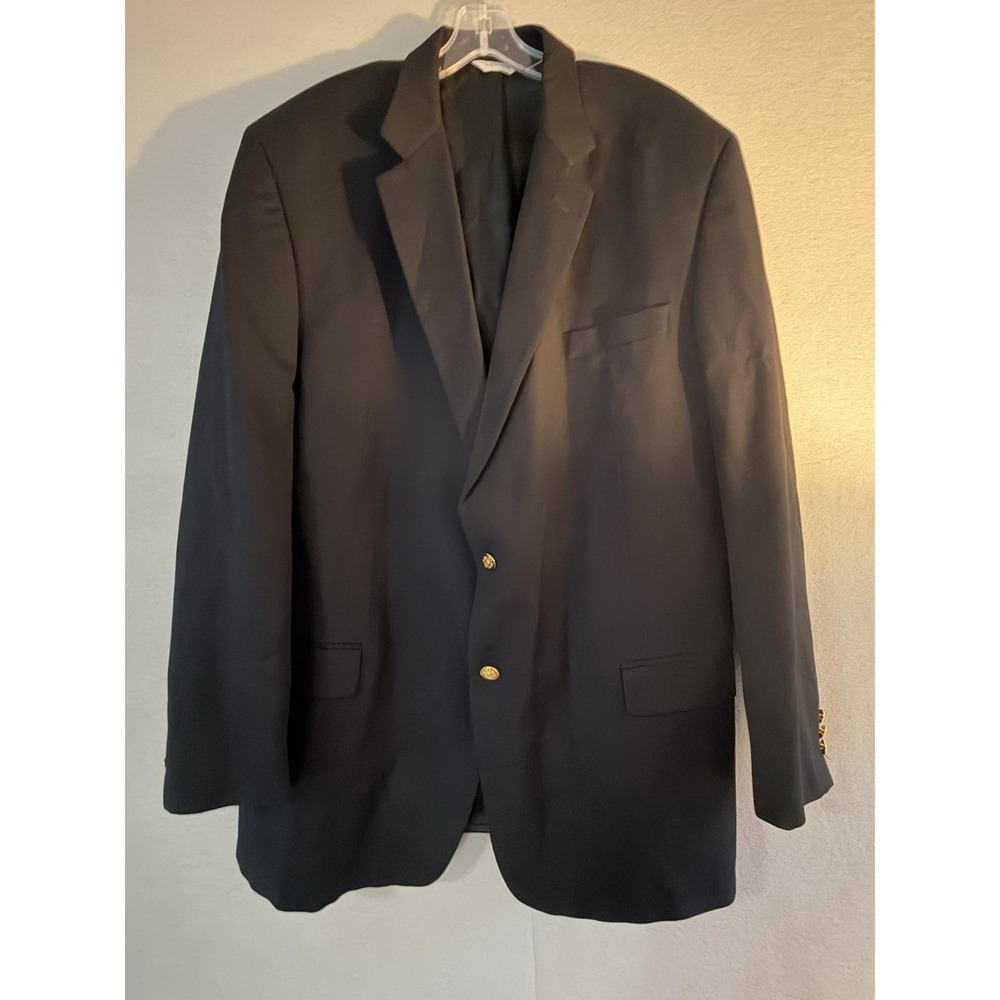 Joseph & Feiss International Blazer Sport Coat Mens 50L Blue Gold Button Jacket